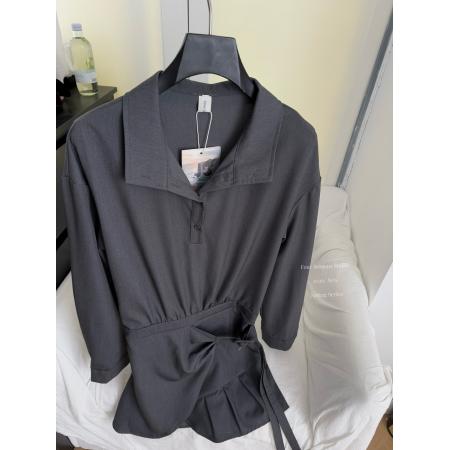 FA55050# 区区欧阳衬衫连衣裙女冬季新款设计感小众复古收腰修身显瘦裙子 服裝批發女裝批發服飾貨源