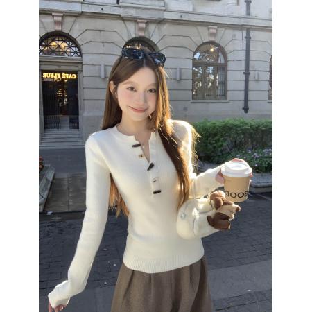 FA55057# 毛衣女款冬季慵懒高级感内搭上衣长袖设计感针织衫 服裝批發女裝批發服飾貨源