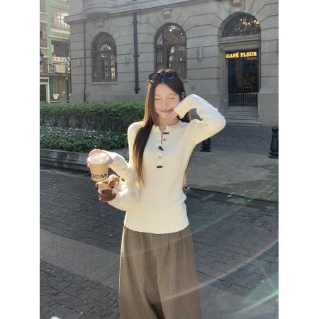 FA55057# 毛衣女款冬季慵懒高级感内搭上衣长袖设计感针织衫 服裝批發女裝批發服飾貨源