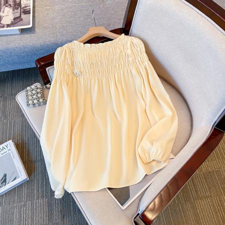 FA55074# 跨境专供东南亚爆款新中式女装衫冬季新款国风盘扣衬衫上衣 服裝批發女裝批發服飾貨源