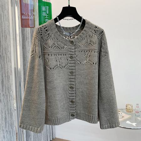 FA55109# 日系女森系毛衣秋冬镂空温柔开衫可爱文艺复古粗线慵懒风上衣 服裝批發女裝批發服飾貨源