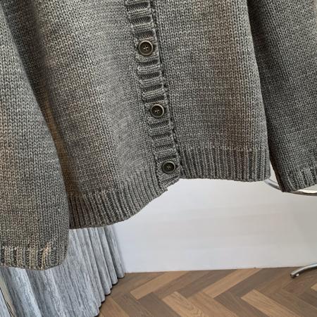 FA55109# 日系女森系毛衣秋冬镂空温柔开衫可爱文艺复古粗线慵懒风上衣 服裝批發女裝批發服飾貨源