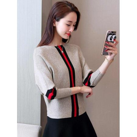 FA55139# 新款慵懒风毛衣女套头蝙蝠衫春秋宽松针织衫打底长袖短款上衣 服裝批發女裝批發服飾貨源