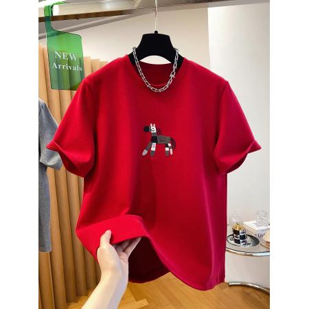 FA55173# 德绒特大码300斤韩版百搭刺绣短袖T恤女冬季宽松休闲女士上衣 服裝批發女裝批發服飾貨源