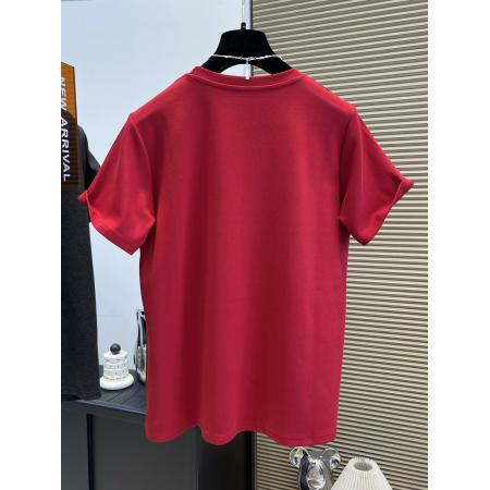 FA55177# 德绒特大码300斤今年红短袖T恤刺绣上衣女早春新款 服裝批發女裝批發服飾貨源