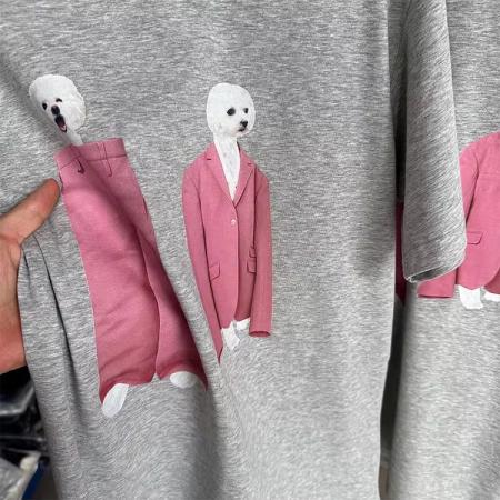 FA55197# 棉狗狗印花短袖T恤女宽松韩版 服裝批發女裝批發服飾貨源