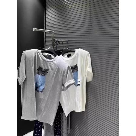 FA55199# 棉猫咪卡通印花短袖T恤女印花 服裝批發女裝批發服飾貨源