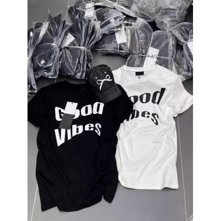 FA55200# 棉短袖T恤女宽松简约字母印花 服裝批發女裝批發服飾貨源