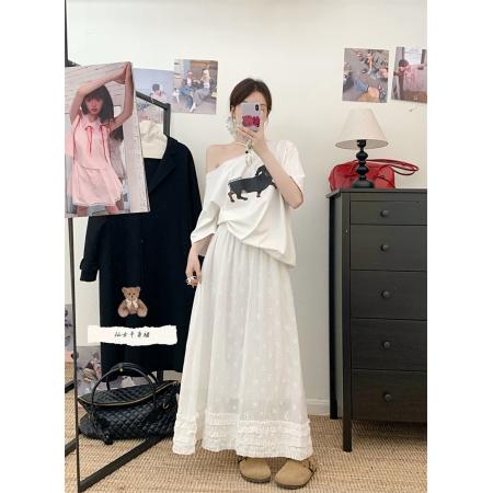 FA55210# ～春温柔法式纯色蕾丝甜美蛋糕裙百搭半身裙 服裝批發女裝批發服飾貨源