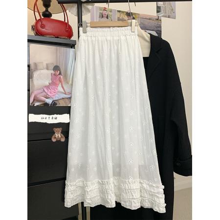 FA55210# ～春温柔法式纯色蕾丝甜美蛋糕裙百搭半身裙 服裝批發女裝批發服飾貨源