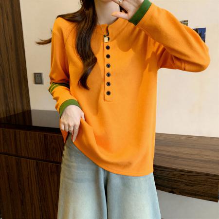 FA55222# 双面绒加厚半高领长袖T恤秋冬新款大码胖MM修身显瘦打底上衣 服裝批發女裝批發服飾貨源