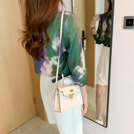 FA55232# 洋气休闲秋季新款女装翻领彩色雪纺衫上衣开衫衬衫打底衫衬衣 服裝批發女裝批發服飾貨源