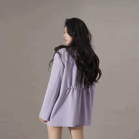 FA55244# 春季新款法式时尚御姐小香风紫色西装短裤早春两件套装 服裝批發女裝批發服飾貨源