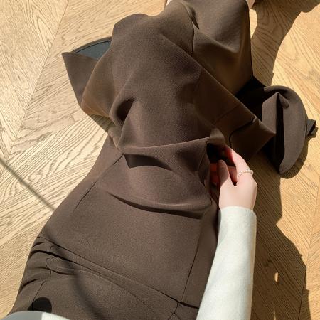 FA55301# 春夏半身裙女弹力百搭鱼尾裙黑色高腰中长裙款半身裙 服裝批發女裝批發服飾貨源