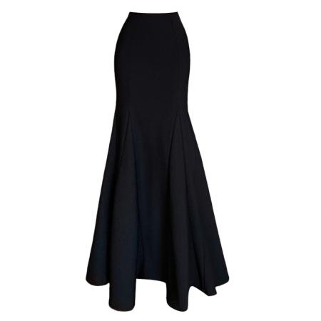 FA55301# 春夏半身裙女弹力百搭鱼尾裙黑色高腰中长裙款半身裙 服裝批發女裝批發服飾貨源