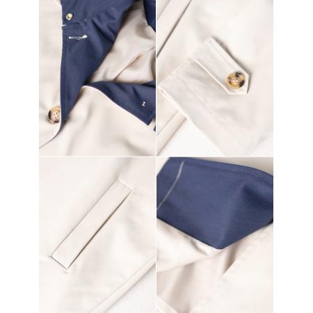 FA55330# 气质宽松连帽短款风衣外套女秋冬高级感大衣上衣 服裝批發女裝批發服飾貨源