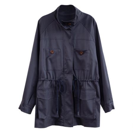 FA55331# 春秋季新款宽松百搭风衣外套韩系休闲大衣 服裝批發女裝批發服飾貨源