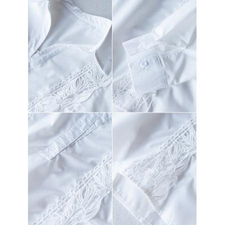 FA55335# 法式白色镂空绣花简约衬衫女春款宽松别致气质小衫 服裝批發女裝批發服飾貨源