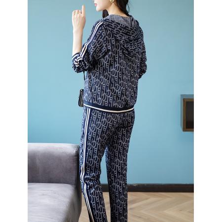 FA55336# 春季新款套装运动服开衫卫衣外套女两件套 服裝批發女裝批發服飾貨源