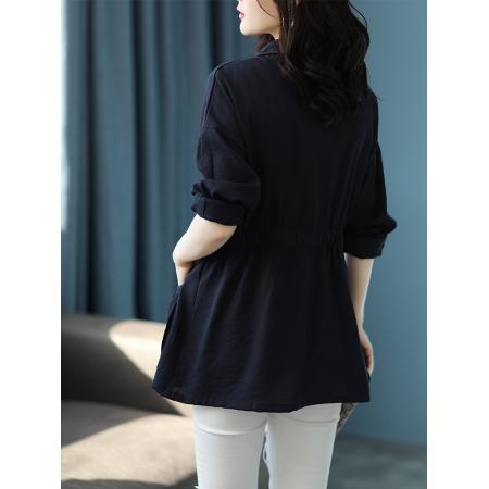 FA55339# 春秋新款时尚外套收腰显瘦气质薄款风衣 服裝批發女裝批發服飾貨源