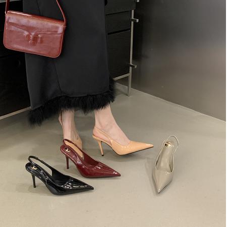 X-32986#新款尖头高跟包头凉鞋 鞋子批发女鞋批发高跟鞋批发