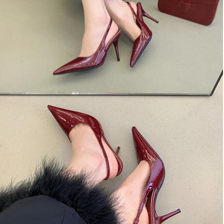 X-32986#新款尖头高跟包头凉鞋 鞋子批发女鞋批发高跟鞋批发