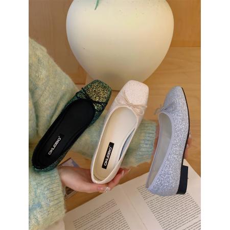 X-32991#春秋季新款法式小众平底芭蕾舞鞋女气质蝴蝶结仙女风浅口单鞋 鞋子批发女鞋批发高跟鞋批发