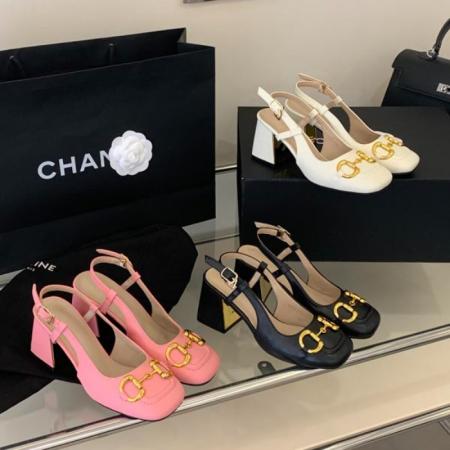 X-33015#春季新款真皮马衔扣高跟女单鞋法式复古方头玛丽珍后空粗跟鞋 鞋子批发女鞋批发高跟鞋批发