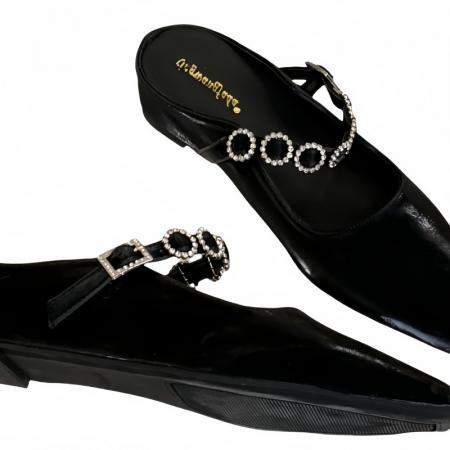 X-33033#羊皮版内增高4cm方头一字带水钻百搭包头凉鞋银色时尚舒适凉拖鞋 鞋子批发女鞋批发高跟鞋批发