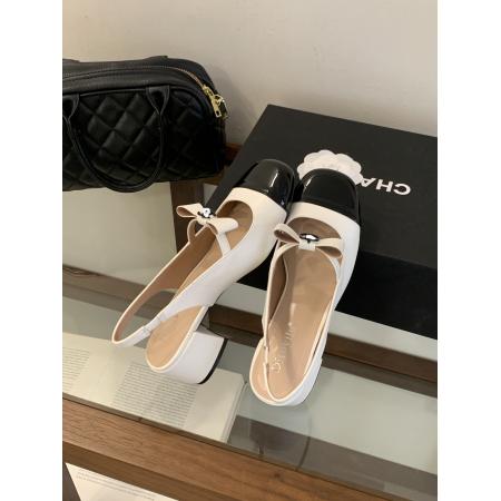 X-33050# 春季新款玛丽珍女鞋一字带穆勒蝴蝶结粗跟高跟鞋圆头浅口单鞋 鞋子批发女鞋批发高跟鞋批发