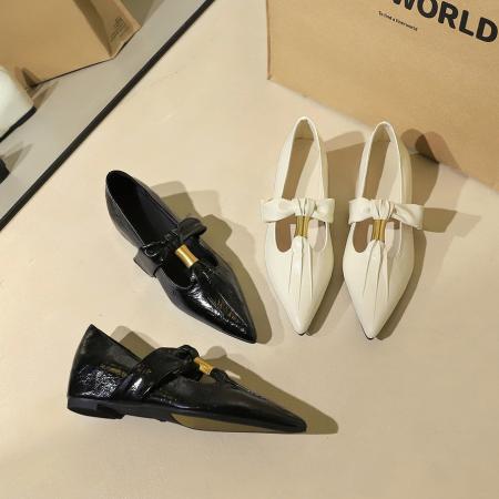 X-33055#镂空玛丽珍单鞋法式尖头浅口内增高气质百搭平跟鞋通勤女 鞋子批发女鞋批发高跟鞋批发