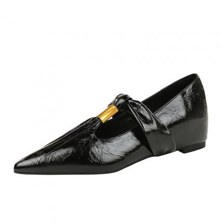 X-33055#镂空玛丽珍单鞋法式尖头浅口内增高气质百搭平跟鞋通勤女 鞋子批发女鞋批发高跟鞋批发