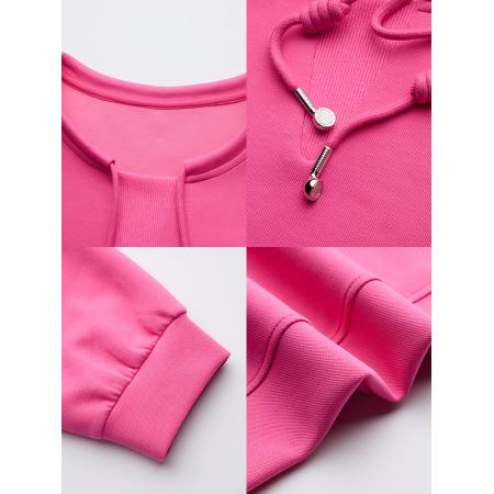 时尚圆领抽绳卫衣女春季新款休闲上衣欧货大码宽松女装 服裝批發女裝批發服飾貨源