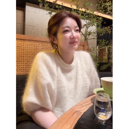 白色毛衣女款新款秋季韩式慵懒chic显瘦气质针织衫上衣 服裝批發女裝批發服飾貨源
