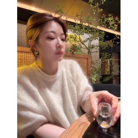 白色毛衣女款新款秋季韩式慵懒chic显瘦气质针织衫上衣 服裝批發女裝批發服飾貨源