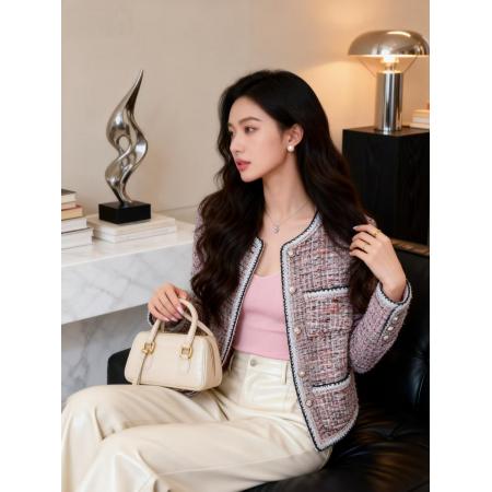 法式小香风短款外套女春季新款小个子高端名媛气质高级感 服裝批發女裝批發服飾貨源