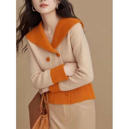 FA55477# 新款外套针织衫毛衣小香风宽松显瘦百搭慵懒上衣针织  服裝批發女裝批發服飾貨源