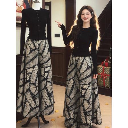 FA55496# 小个子高级超好看穿搭一整套时尚套装早春新款韩系女装  服裝批發女裝批發服飾貨源