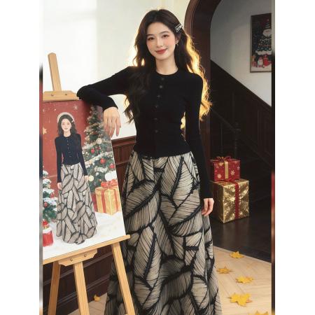 FA55496# 小个子高级超好看穿搭一整套时尚套装早春新款韩系女装  服裝批發女裝批發服飾貨源