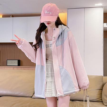 FA55516# 羊羔毛加厚外套女秋冬新款初中高中学生宽松设计感加绒棉服潮  服裝批發女裝批發服飾貨源