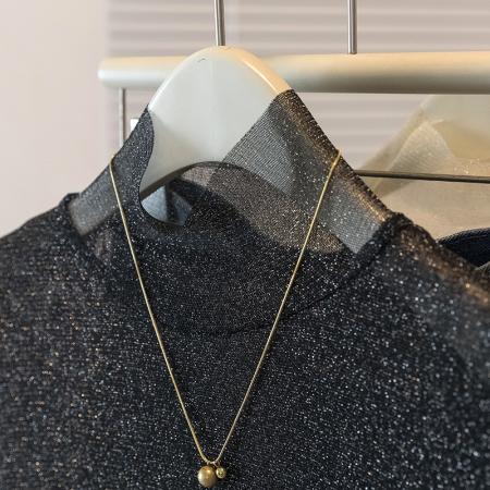 FA55531# 大码女装新款韩版网纱打底衫高级感半高领宽松蕾丝上衣  服裝批發女裝批發服飾貨源