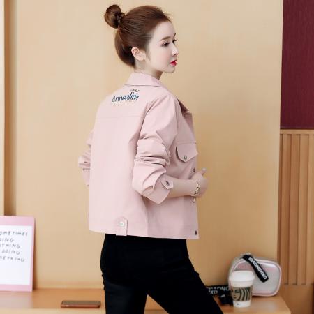 FA55562# 新款韩版短款外套百搭修身刺绣时尚小个子休闲夹克棒球服  服裝批發女裝批發服飾貨源