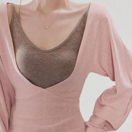 FA55572# 两件套复古早秋26AW新款纯欲风辣妹针织衫女收腰显瘦打底上衣  服裝批發女裝批發服飾貨源