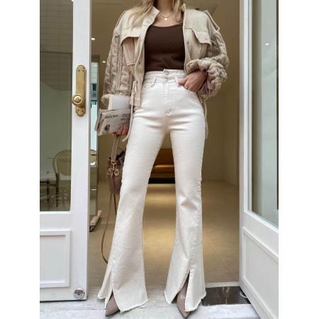 FA55585# 百搭双排扣牛仔裤  服裝批發女裝批發服飾貨源