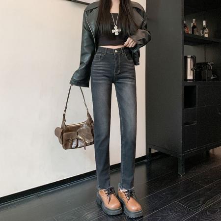 FA55618# 美式梨形身材牛仔裤女春季新款辣妹紧身铅笔小脚裤  服裝批發女裝批發服飾貨源