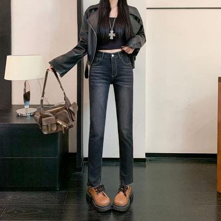 FA55618# 美式梨形身材牛仔裤女春季新款辣妹紧身铅笔小脚裤  服裝批發女裝批發服飾貨源