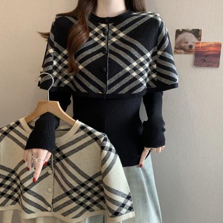 FA55631# 大码早春新款慵懒风毛衣简约大气松弛感宽松百搭针织衫  服裝批發女裝批發服飾貨源