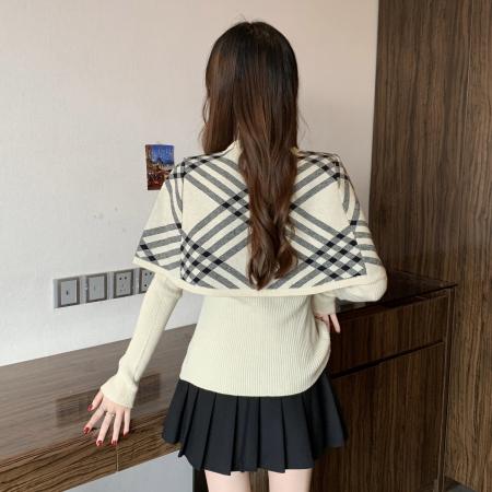 FA55631# 大码早春新款慵懒风毛衣简约大气松弛感宽松百搭针织衫  服裝批發女裝批發服飾貨源