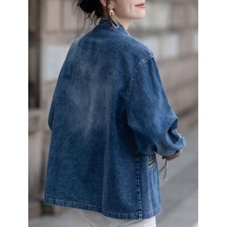 FA55673# 牛仔外套新中式女装春秋季新款流行上衣 服裝批發女裝批發服飾貨源
