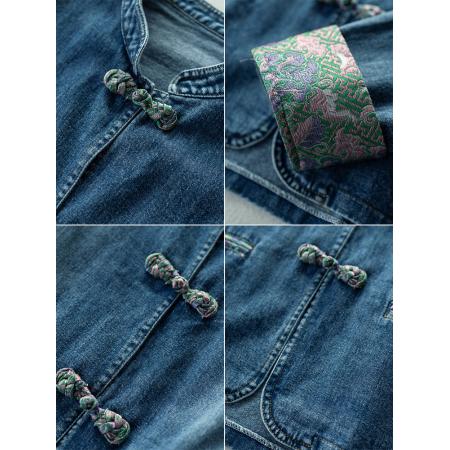 FA55673# 牛仔外套新中式女装春秋季新款流行上衣 服裝批發女裝批發服飾貨源